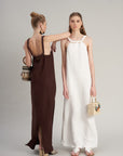 White Maxi Linen Dress