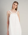 White Maxi Linen Dress