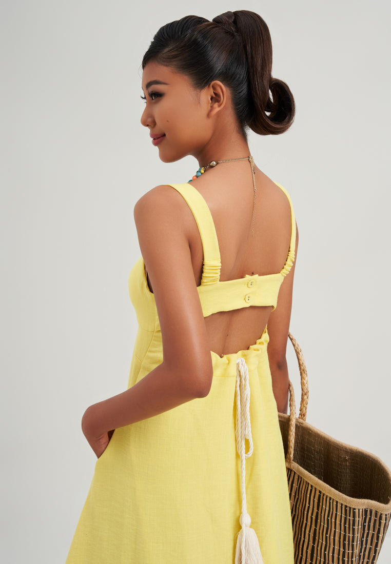 Lemony Linen Dress